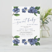 Bosbessen Baby Shower Kaart (Staand voorkant)