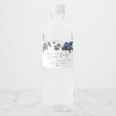 Bosbessen Baby Shower Waterfles Label Etiket (Voorkant)