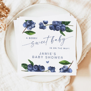 Bosbessen Baby Sweet Baby Baby Shower Servet