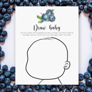 Bosbessen - baby tekenen - babyshower spel