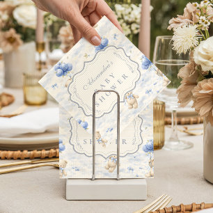 Bosbessen Ballon Teddy Toile Baby Borrel Servet