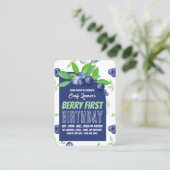 Bosbessen, Berry Eerste Verjaardag Handout Tickets (Staand voorkant)