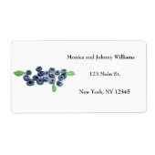 Bosbessen Blauwe Bes Verse Natuur Bruiloft Etiket (Voorkant)