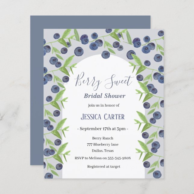 Bosbessen Blueberry Fruit Vrijgezellenfeest (Voorkant / Achterkant)