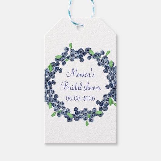 Bosbessen Bosbes Bruiloft Feest Cadeaulabel (Voorkant)