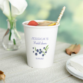 Bosbessen Bosbes Vruchten Bruidsmeisjesfeest Papieren Bekers