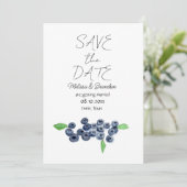 Bosbessen Bosbessen Rustieke bruiloft Kaart (Staand voorkant)