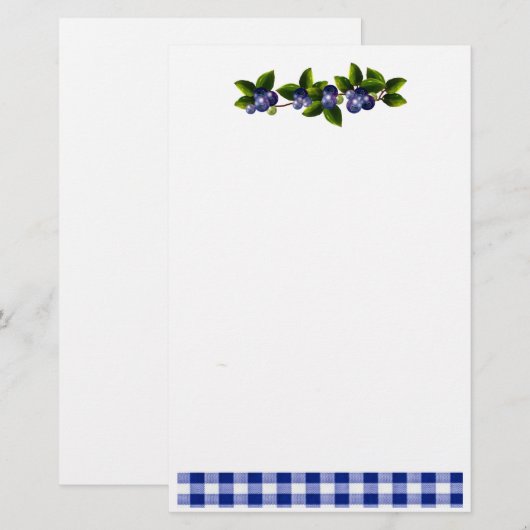 bosbessen briefpapier (Voorkant / Achterkant)