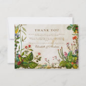 bosbessen bruiloft bedankkaart (Voorkant)