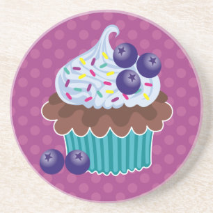Bosbessen Cupcake Onderzetter