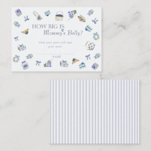 Bosbessen dessert baby shower Hoe groot is mammie' Informatiekaartje