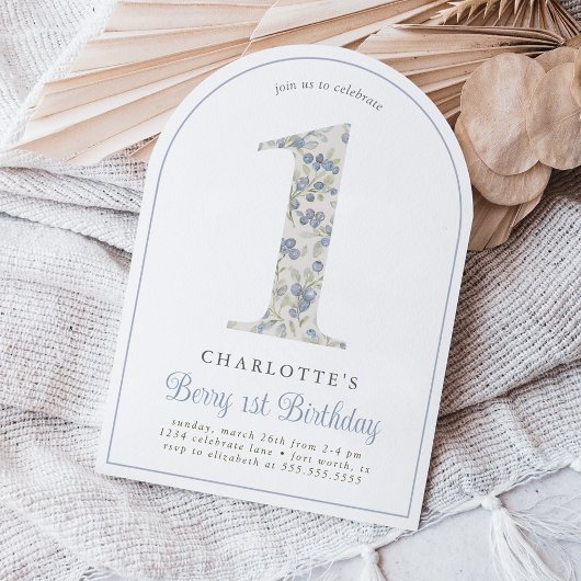 bosbessen eerste verjaardagsboog kaart