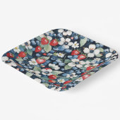 Bosbessen en aardbeien Bloemen Papieren Bordje (Gebogen)