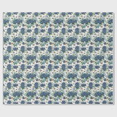 Bosbessen en bijen Waterverf Cadeaupapier (Vlak)