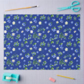 Bosbessen en bladpatroon tissuepapier (Craft)