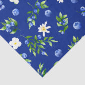 Bosbessen en bladpatroon tissuepapier (Detail)