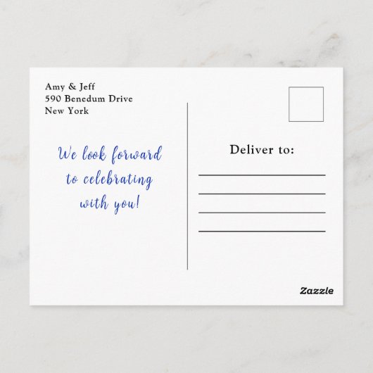 Bosbessen en gebladerte Vrijgezellenfeest Briefkaart (Achterkant)