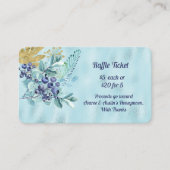 Bosbessen en Gouden Bladeren op Blauwe Folie Tombo Informatiekaartje (Voorkant)