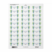 Bosbessen en Loof Bruiloft Etiket (Full Sheet)