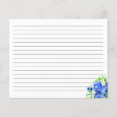 Bosbessen en Loof Receptkaart (Achterkant)