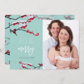 bosbessen feestdagenkaart (Voorkant / Achterkant)