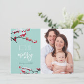 bosbessen feestdagenkaart (Staand voorkant)