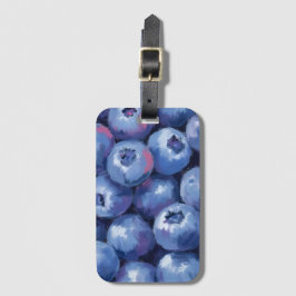 Bosbessen | Fruit Aquarel Geschilderd Bagagelabel