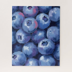 Bosbessen   Fruit Aquarel Geschilderd Legpuzzel