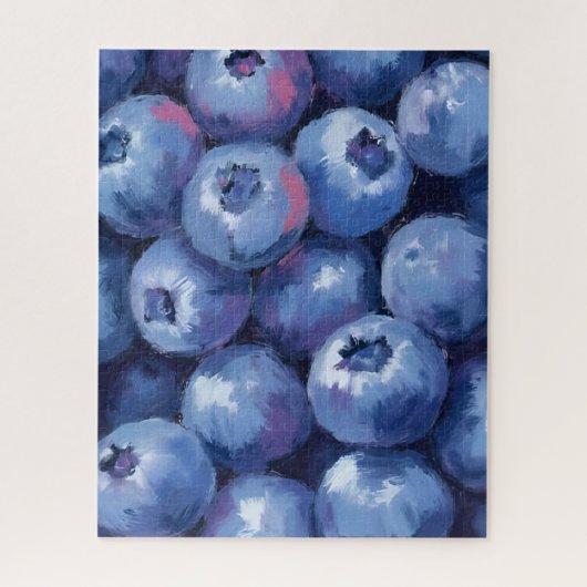 Bosbessen | Fruit Aquarel geschilderd Legpuzzel (Verticaal)