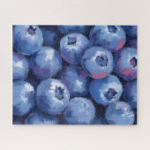 Bosbessen | Fruit Aquarel geschilderd Legpuzzel (Horizontaal)