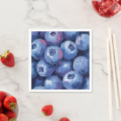 Bosbessen | Fruit Aquarel geschilderd Servet (Insitu)