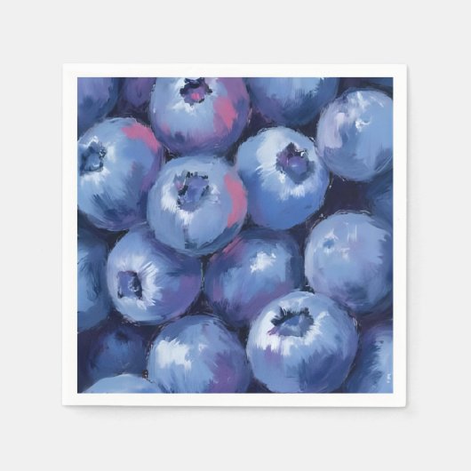 Bosbessen | Fruit Aquarel geschilderd Servet (Voorkant)