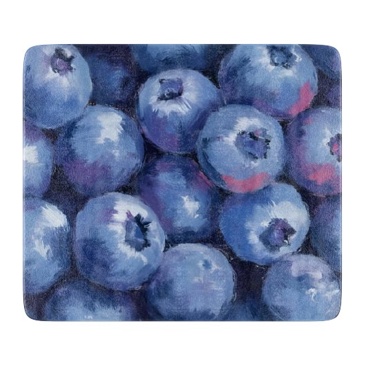 Bosbessen | Fruit Aquarel geschilderd Snijplank (Voorkant)