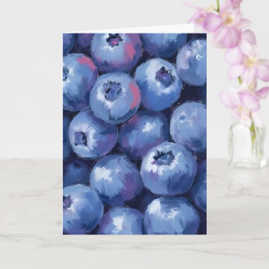 Bosbessen | Fruit Watercolor Geschilderde Kaart (Orchidee)