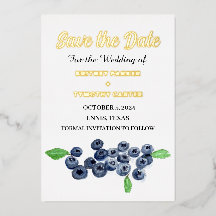 Bosbessen Fruit Waterverf Foto QR Code Bruiloft