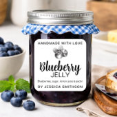 Bosbessen Gelei Jam Thuisgemaakt label BLUE01sq