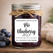 Bosbessen Gelei Jam Thuisgemaakt label BLUE01sq