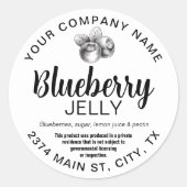 Bosbessen Gelei Jam Thuisgemaakt label BLUE04rd (Voorkant)
