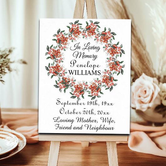 Bosbessen Herdenkingsdienst Herdenking Poster