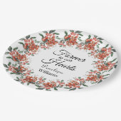 Bosbessen in liefdevolle herinnering papieren bordje (Gekanteld)