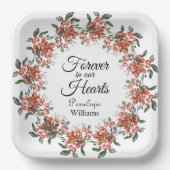 Bosbessen in liefdevolle herinnering papieren bordje (Voorkant)