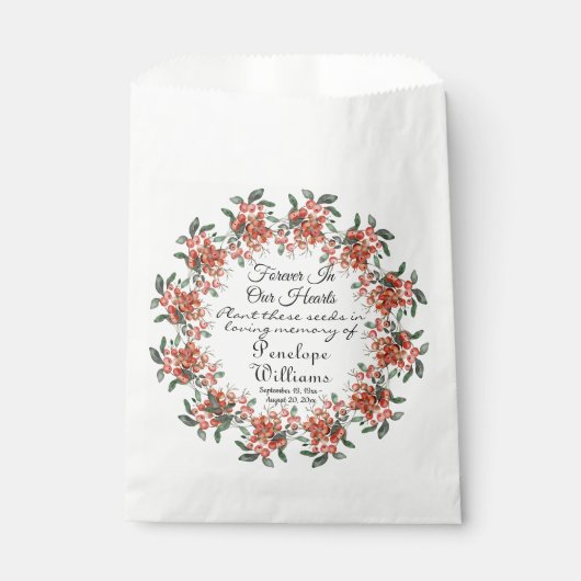 Bosbessen in liefdevolle herinnering Seed Pack Bedankzakje (Voorkant)