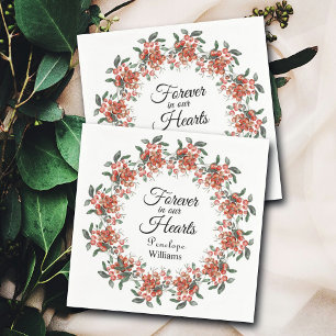 Bosbessen in liefdevolle herinnering servet