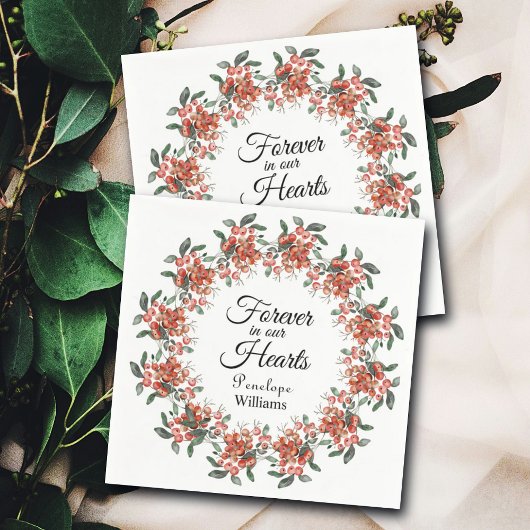 Bosbessen in liefdevolle herinnering servet