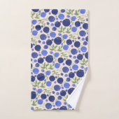 Bosbessen in roze en blauw bad handdoek (Handdoek)