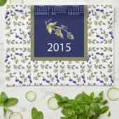 bosbessen keukentheekdoek 2015 kalender theedoek (Gevouwen)