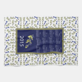 bosbessen keukentheekdoek 2015 kalender theedoek (Horizontaal)