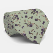 Bosbessen limoengroen stropdas (Opgerold)