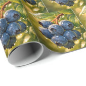 Bosbessen met regendruppels cadeaupapier (Rol Hoek)
