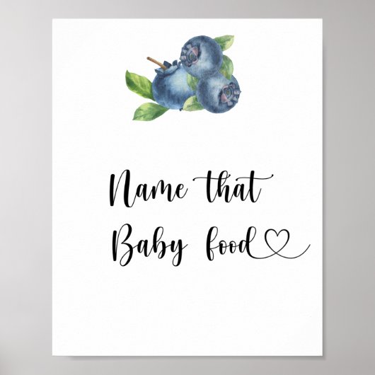 Bosbessen - noem dat babyvoedsel poster (Voorkant)